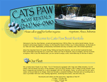 Tablet Screenshot of catspawboatrentals.com